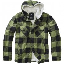 Brandit Lumberjacket Hooded - Black / Olive - 7XL