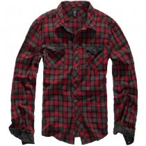 Brandit Checkshirt Duncan - Red / Brown - 5XL