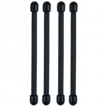 Nite Ize Gear Tie Reusable Rubber Twist Tie 4 Pack 3 Inch - Black