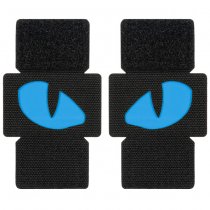 M-Tac Blue Tiger Eyes Laser Cut Patch - Black