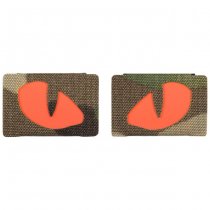 M-Tac Red Tiger Eyes Laser Cut Patch - Multicam