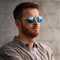 Wiley X WX Alfa Captivate Polarized Blue Mirror - Transparent