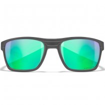 Wiley X WX Kingpin Captivate Polarized Green Mirror - Grey