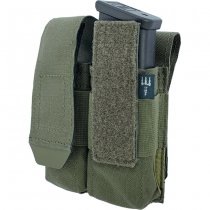 Pitchfork Closed Double Pistol Magazine Pouch - Ranger Green