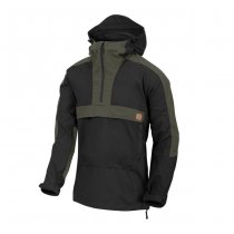 Helikon-Tex Woodsman Anorak Jacket - Black / Taiga Green - 2XL