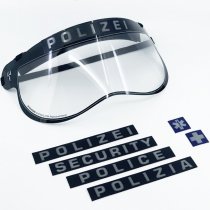 Pitchfork POLIZIA Reflective Face Shield Sticker - Black