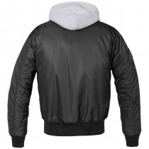 Brandit MA1 Sweat Hooded Jacket - Black / Grey - 2XL