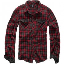 Brandit Checkshirt Duncan - Red / Brown