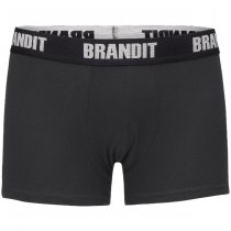 Brandit Boxershorts Logo 2-pack - White / Black - 3XL