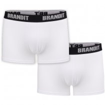 Brandit Boxershorts Logo 2-pack - White / White - L