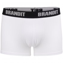 Brandit Boxershorts Logo 2-pack - White / White - 3XL