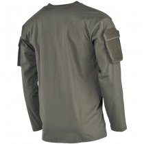 MFH Tactical Long Sleeve Shirt Sleeve Pockets - Olive - L