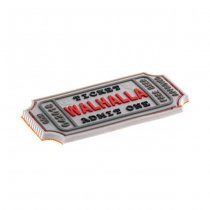 JTG Large Walhalla Ticket Rubber Patch - White