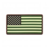 JTG US Flag Rubber Patch - Forest