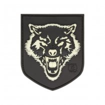 JTG Wolf Shield Rubber Patch - Glow in the Dark