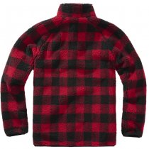 Brandit Teddyfleece Jacket - Red / Black - M