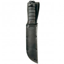 Ka-Bar Fighting Utility Knife Plain Blade & Leather Sheath - Black