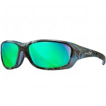 Wiley X Gravity Captivate Polarized Green Mirror - Kryptek Neptune