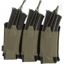 M-Tac Elastic Triple Magazine Pouch Elite Laser Cut - Ranger Green