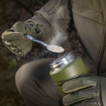 M-Tac Stainless 750ml Thermos & Folding Spoon - Olive