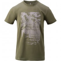 Helikon-Tex T-Shirt Adventure Is Out There - Olive Green - L