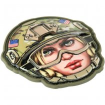 M-Tac Emoji USA Girl 3 Rubber Patch - Multicam